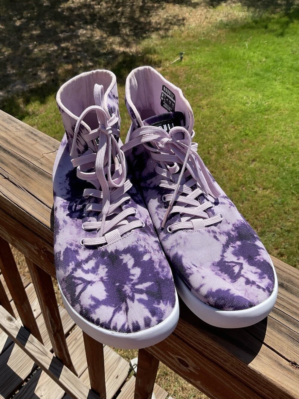 NOBULL High-Top Trainer Men 12 Women 13.5 Purple Camo SuperFabric Shoes